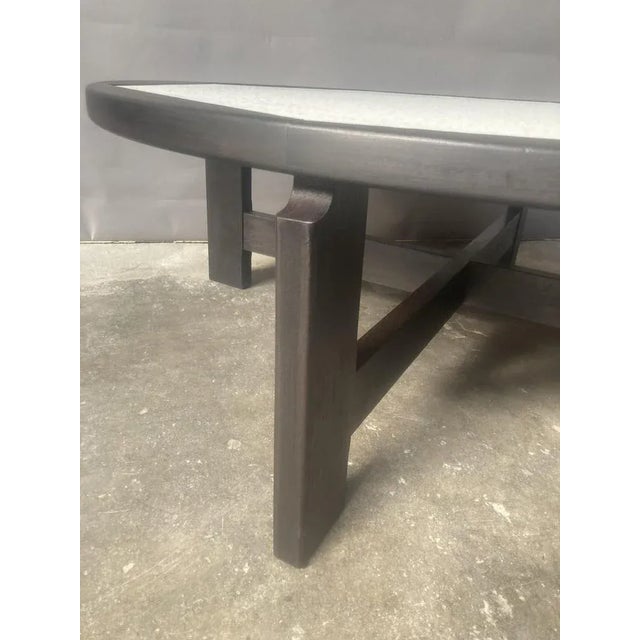 Brutalist Round Coffee Table in Wengé and Formica, 1970s For Sale - Image 4 of 6