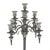 Extra Large 9-Light Floor Lamp with Chromed Metal and Glass Tops For Sale - Image 5 of 9