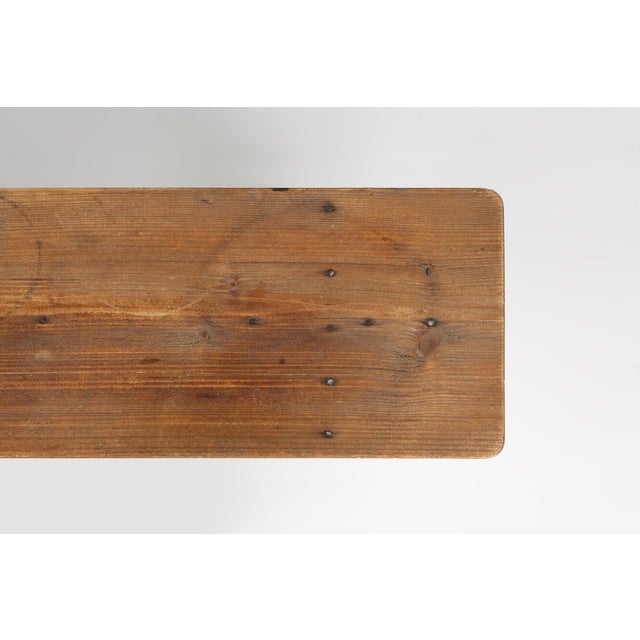 Art Deco Bench in Wood, France, 1940s For Sale - Image 10 of 12