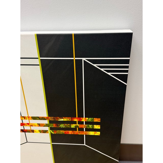 Contemporary Geometric Abstract Canvas Print For Sale - Image 9 of 12