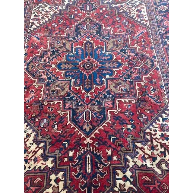 1960s 1960's Vintage Persian Heriz, 6'6" X 9'8" For Sale - Image 5 of 8