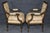 Pair of Antique French Louis XVI Style Silk Upholstered Armchairs For Sale - Image 4 of 12
