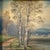 Impressionist Pair of Petite Mid-Century Birch Trees & River Landscape Paintings For Sale - Image 3 of 10