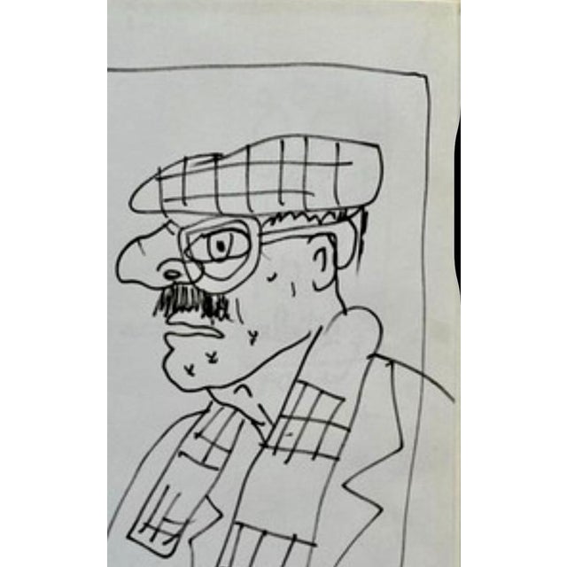 Robert Combas Portrait of Mathias Fels (Art dealer and friend of the artist), 2000 Dedication drawing in black felt-tip...