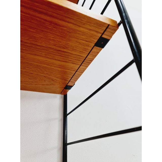 Brown Free-Standing String Shelf-System in Teak from WHB Germany, 1950s For Sale - Image 8 of 11