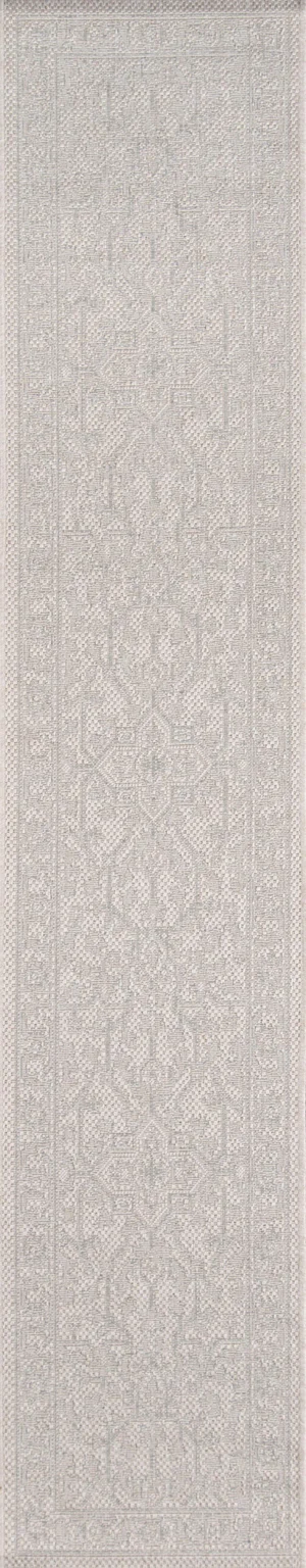 Erin Gates Downeast Boothbay Grey Machine Made Polypropylene Runner 2' X 10'