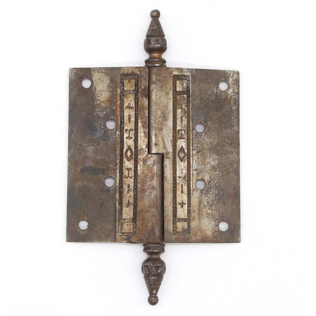 Traditional Vintage 4 X 4 In. Aesthetic Cast Iron Lift Off Butt Door Hinge For Sale - Image 3 of 4