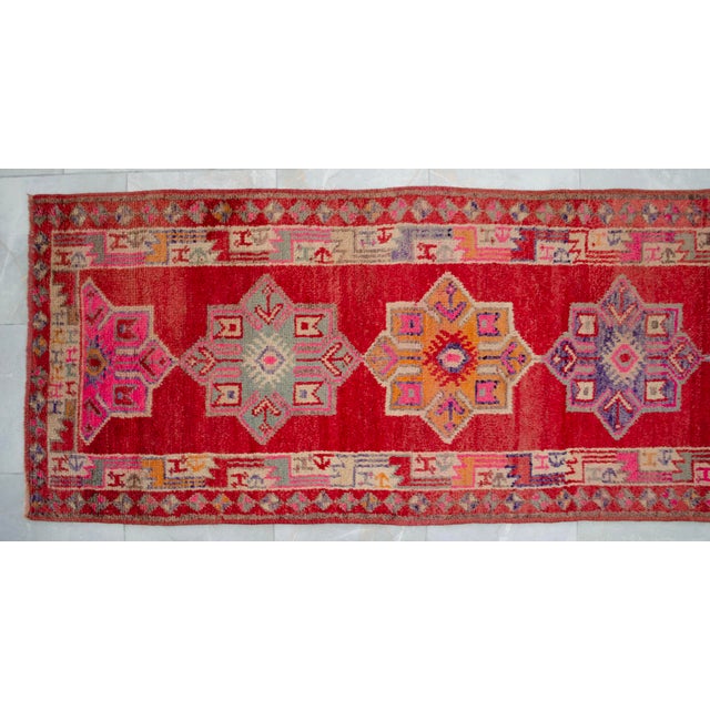 Kurdish Runner Rug . Hand-Knotted Herki Runner Rug for Kitchen Island Near For Sale - Image 11 of 15