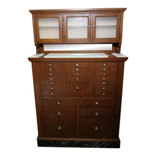 Antique Mahogany Dental Cabinet For Sale