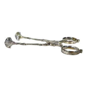 George II English Sterling Silver Hallmarked Sugar Tongs or Shell Nips