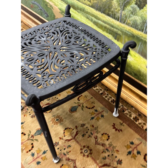 Hanamint Tuscany Outdoor Cast End Table For Sale - Image 12 of 12