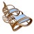 1950s 1950s Restored Mid-Century 3/4 Round Pretzel Arm Rattan Lounge Chair Set For Sale - Image 5 of 18
