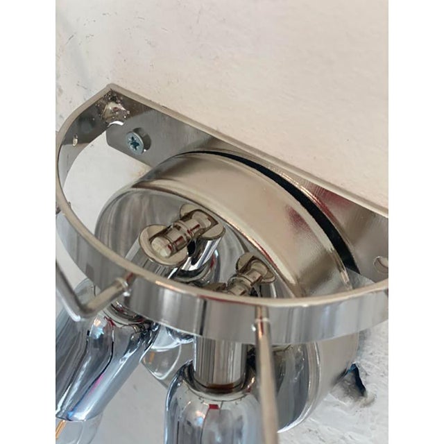 Early 21st Century Venied-White Alabaster Strips Listelli Murano Glass Wall Sconce For Sale - Image 5 of 12