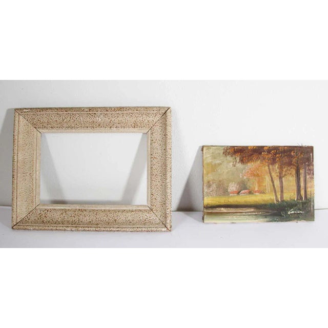 Antique French Provincial Oil on Canvas Painting For Sale - Image 11 of 13