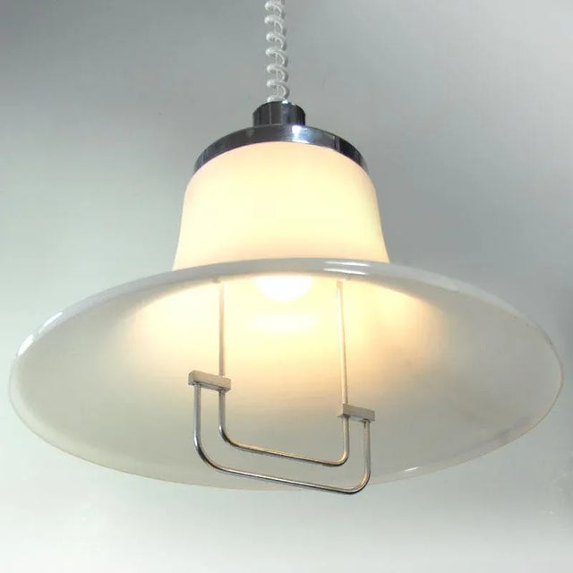 Metal Space Age Pendant Lamp, Italy, 1970s For Sale - Image 7 of 11