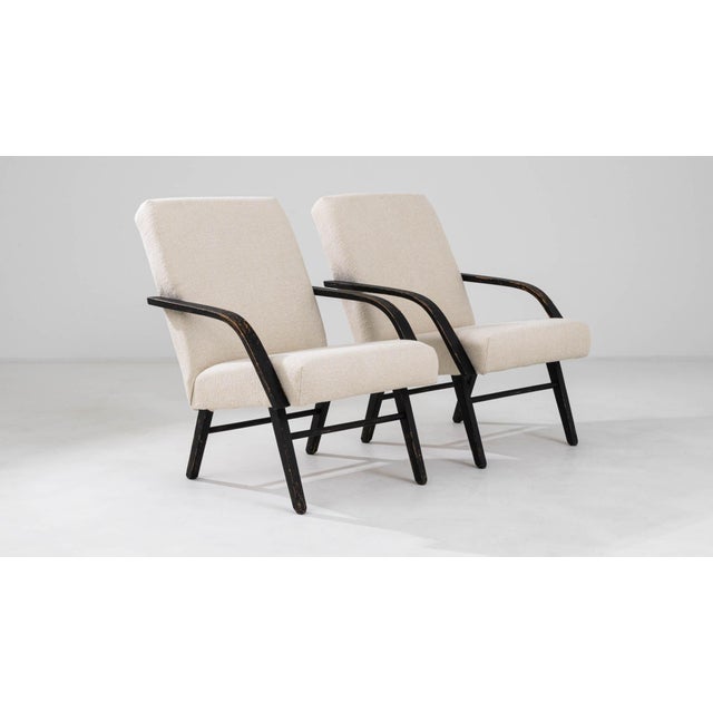 1960s Czechia Upholstered Armchairs - A Pair For Sale - Image 13 of 18