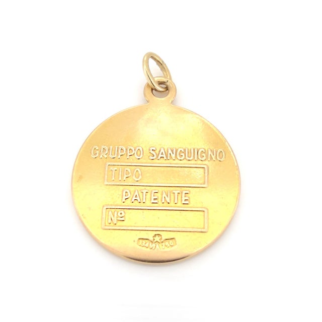 Contemporary Vintage 1970s Italian 18k Saint Christopher Medical Medallion, Pendant For Sale - Image 3 of 8