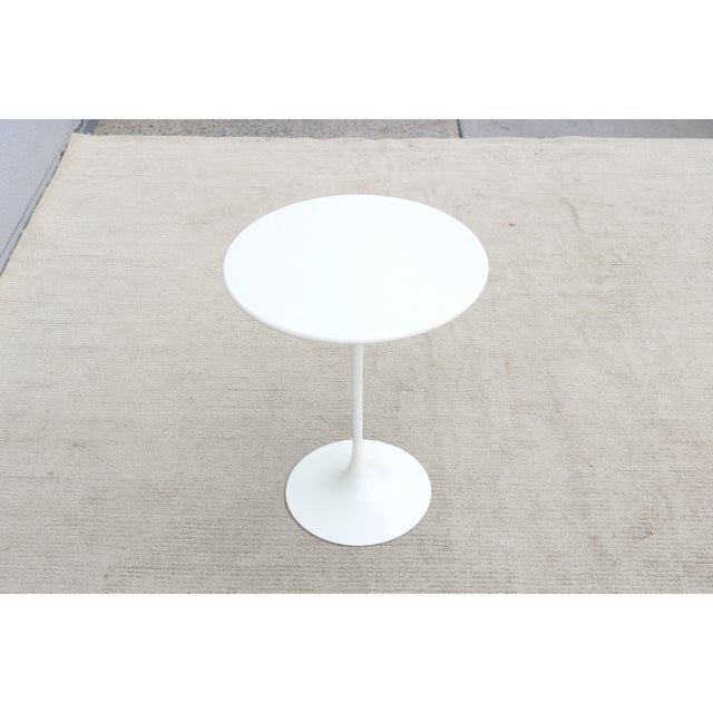 Mid-Century Modern Eero Saarinen for Knoll 16" Round White Tulip Side Table For Sale - Image 12 of 18