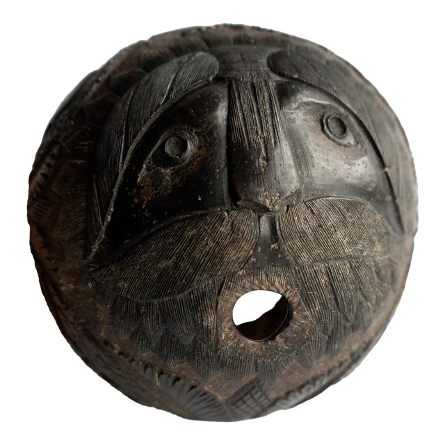 Antique Sailors Bugbear, Naive Folk Art Carved Coconut, Late 18th/Early 19th Century For Sale