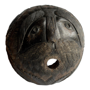 Antique Sailors Bugbear, Naive Folk Art Carved Coconut, Late 18th/Early 19th Century