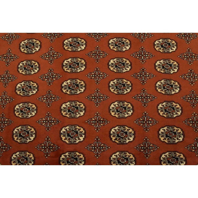 Bokhara Rug 8’4” X 10’2” Orange Wool Tribal Hand-Knotted Oriental Carpet For Sale In Philadelphia - Image 6 of 14