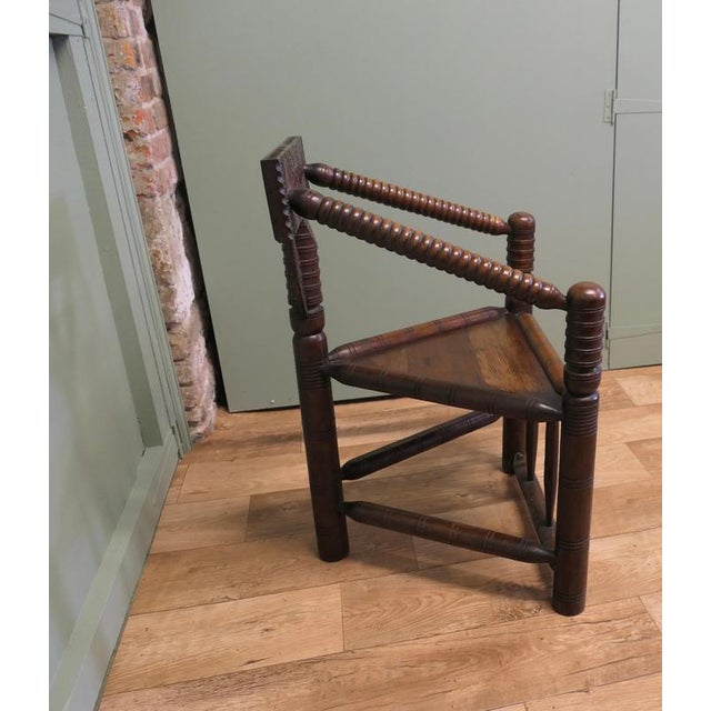 2000 - 2009 19th Century Antique Oak Turners Armchair For Sale - Image 5 of 8
