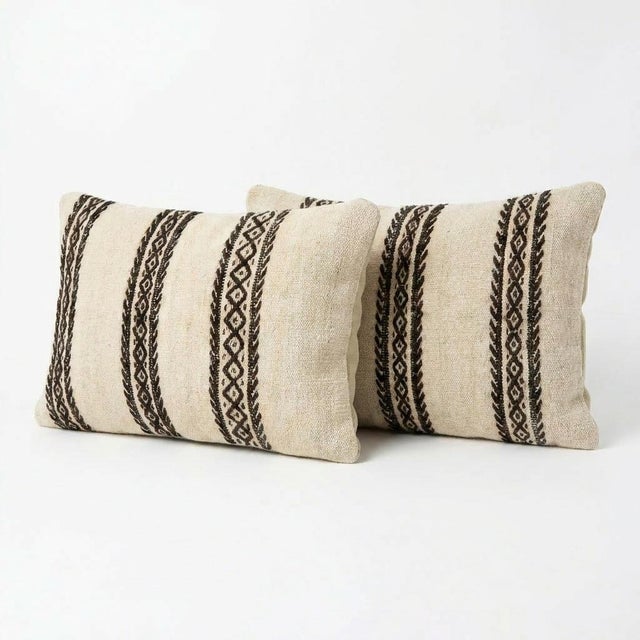 This beautiful 14'' x 20'' Turkish Kilim pillow cover set was made from authentic handwoven flatweave kilim. The...