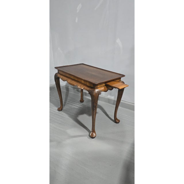 Tray Topped Walnut Coffee Table, 1920s For Sale - Image 4 of 10