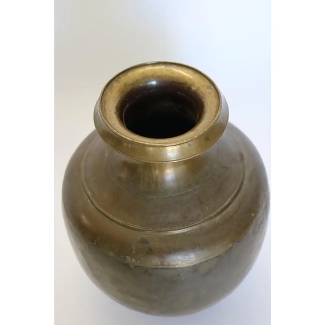 Indian Antique Brass Water Container For Sale - Image 3 of 7