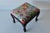 Wood Vintage Vibrant Floral Needlepoint Footstool Ottoman Mid-Century For Sale - Image 7 of 14