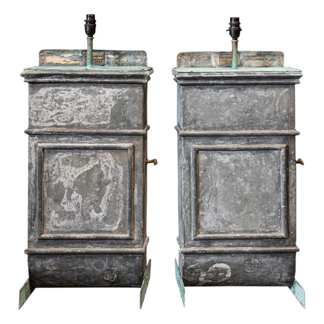 Large English London & Glasgow Air Vent Lamps, 19th Century, Set of 2 For Sale