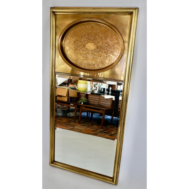 Mastercraft Vintage Mastercraft Brass Wall Mirror For Sale - Image 4 of 10