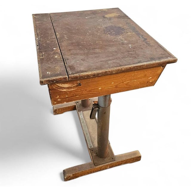 20th Century Adjustable School Chair and Table from Grythyttan, Set of 2 For Sale - Image 13 of 18