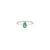 18k Gold Emerald Gemstone Vintate Jewelry Set- Solitaire Ring & Earrings For Sale - Image 4 of 17