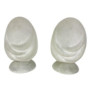 Vintage Murano Glass Bedside Lamps, 1980s, Set of 2 For Sale