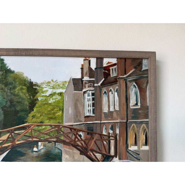 1982 N. Cianfrani “Canal Village” Landscape Oil on Canvas Painting, Framed For Sale In Miami - Image 6 of 10