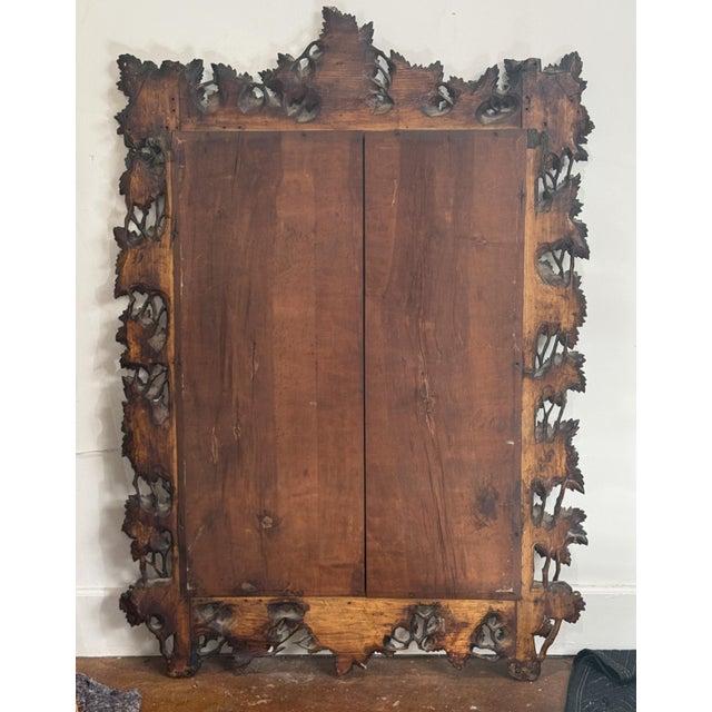 Large Continental Mirror With Beveled Glass and Grapevine Motif For Sale - Image 11 of 14