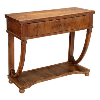 Empire Walnut Console Table For Sale