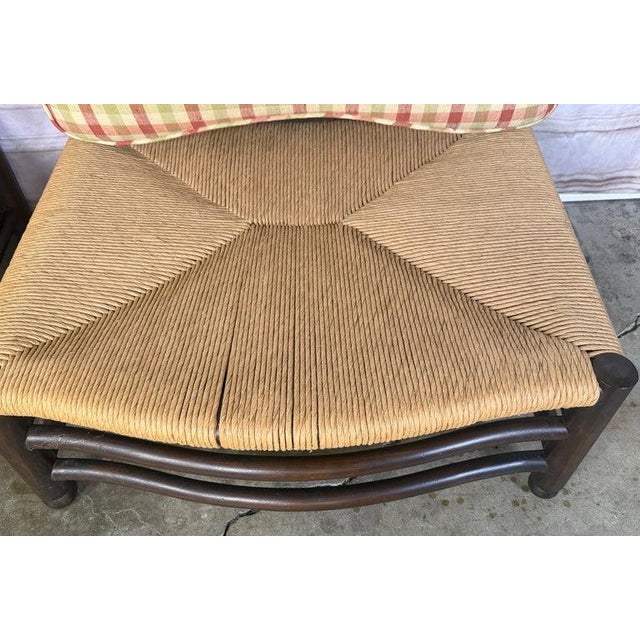 Champagne Pair of French Country Style Lounge Chairs W/ Ottomans For Sale - Image 8 of 15