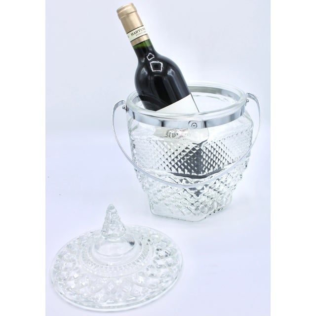 Mid Century Italian Crystal Biscuit Jar For Sale - Image 4 of 13