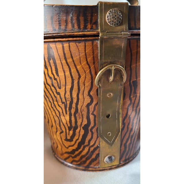 Antique English Wooden Biscuit Box For Sale - Image 4 of 8