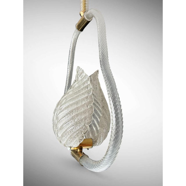 Hanging Light in Murano Glass by Barovier and Toso, Italy For Sale - Image 4 of 8