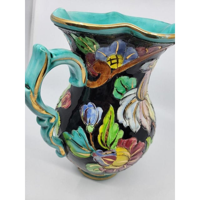 Monaco Ceramic Vase with Gilt Decoration from Cerart, 1950 For Sale - Image 6 of 12