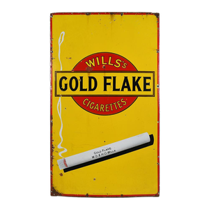Enamel Sign Advertising Gold Flake
