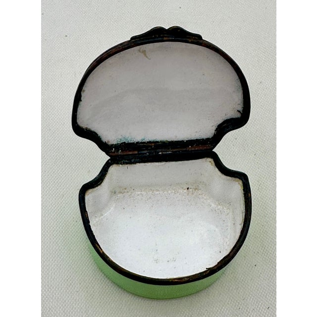 Paint 19th Century French Samson Enamel Patch Trinket Box Pastoral Scene For Sale - Image 7 of 8