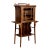 Art Nouveau Walnut Display or Music Cabinet With Beveled Glass and Easel Stand, C. 1910s For Sale
