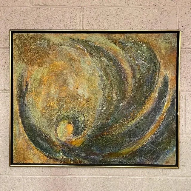 This Abstract Expressionist painting is entitled "Radiant Pledge" by Austrian-born, Brooklyn artist Frederick Terna. The...