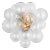 Julie Neill for Visual Comfort Signature Talia Medium Sconce in Gild with Clear Swirled Glass For Sale