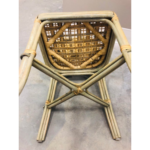 Rattan Wicker High Back Side Chair With Bentwood Chairish