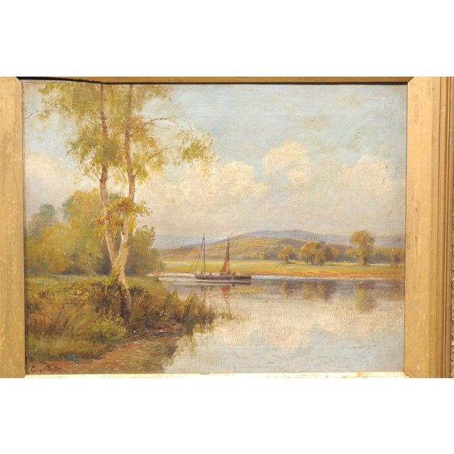Early 20th Century French Country River Landscape, C. 1910 For Sale - Image 5 of 14